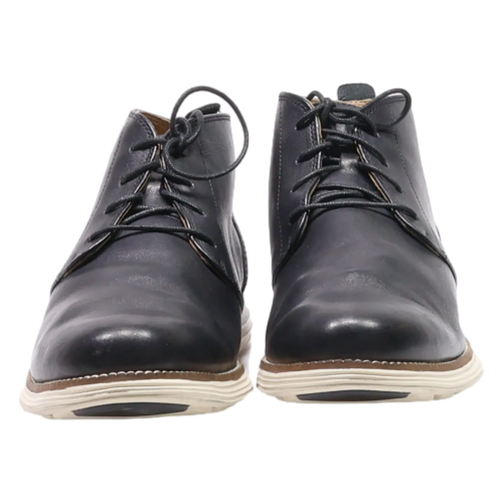 COLE HAAN Chukka Boots Black Leather Mens UK 10.5