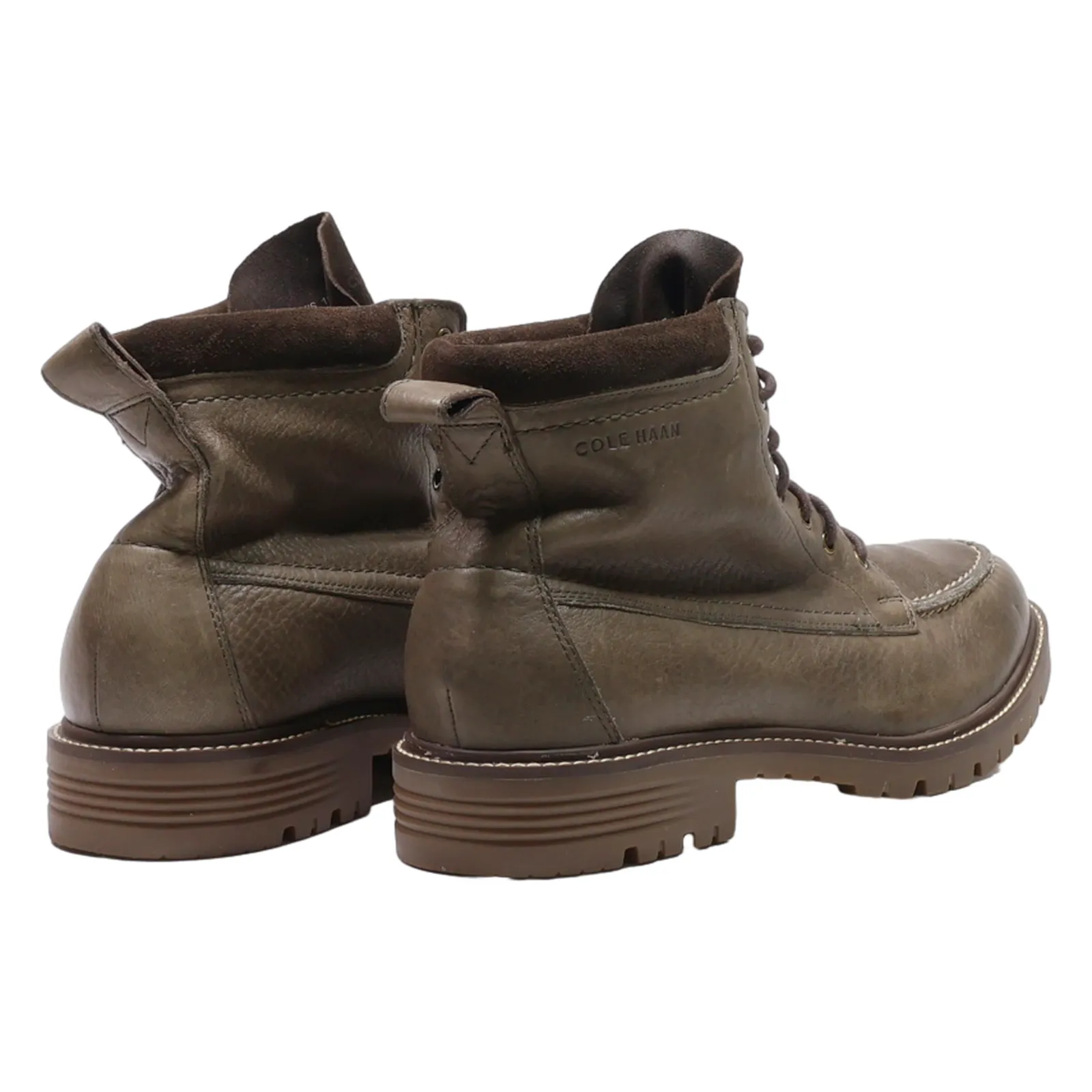 COLE HAAN Chukka Boots Grey Leather Mens UK 11