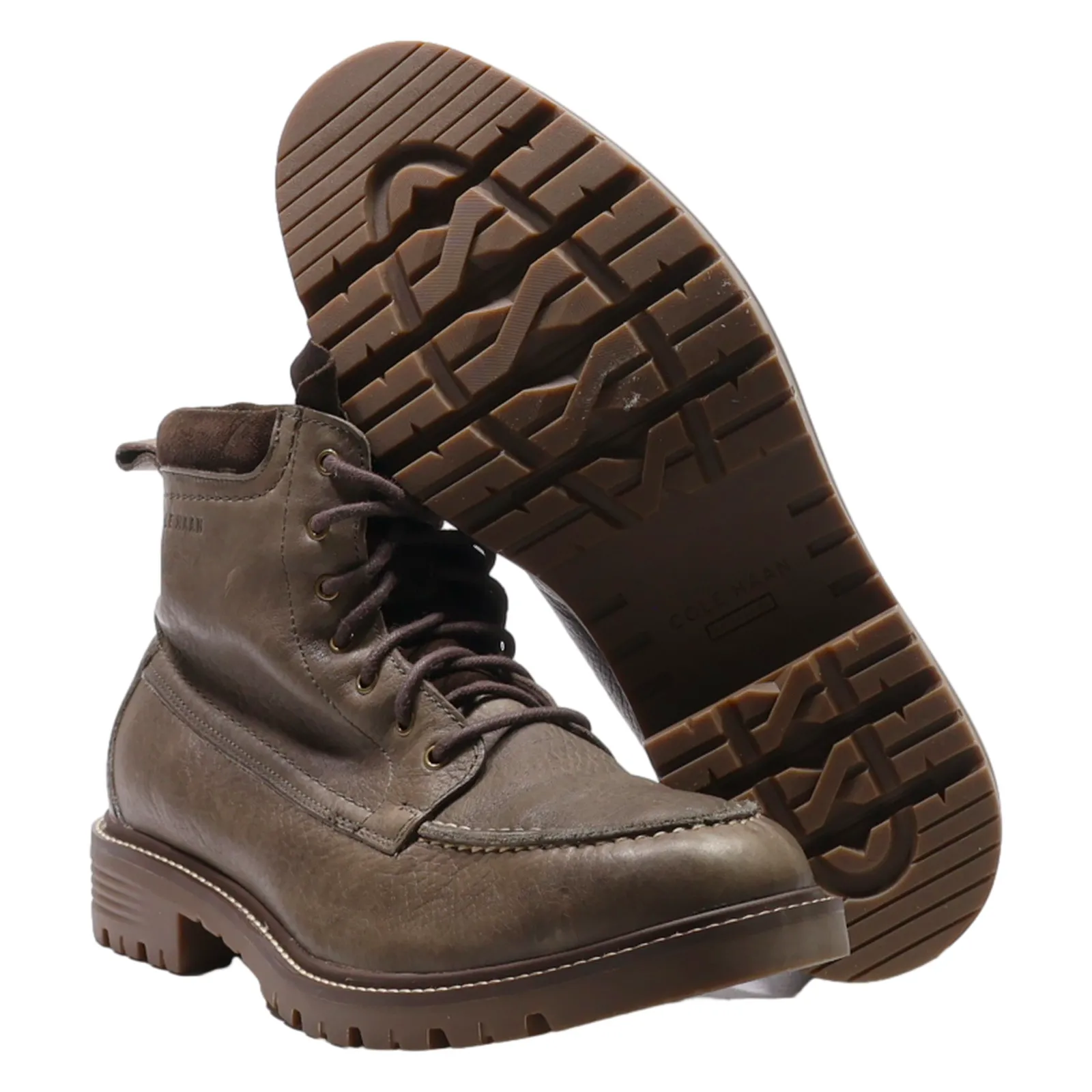 COLE HAAN Chukka Boots Grey Leather Mens UK 11