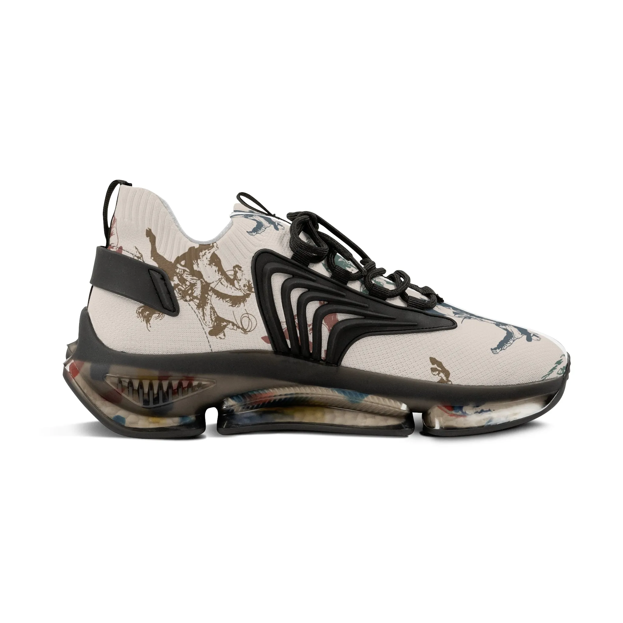 Colorful Horses Men's Mesh Sneakers
