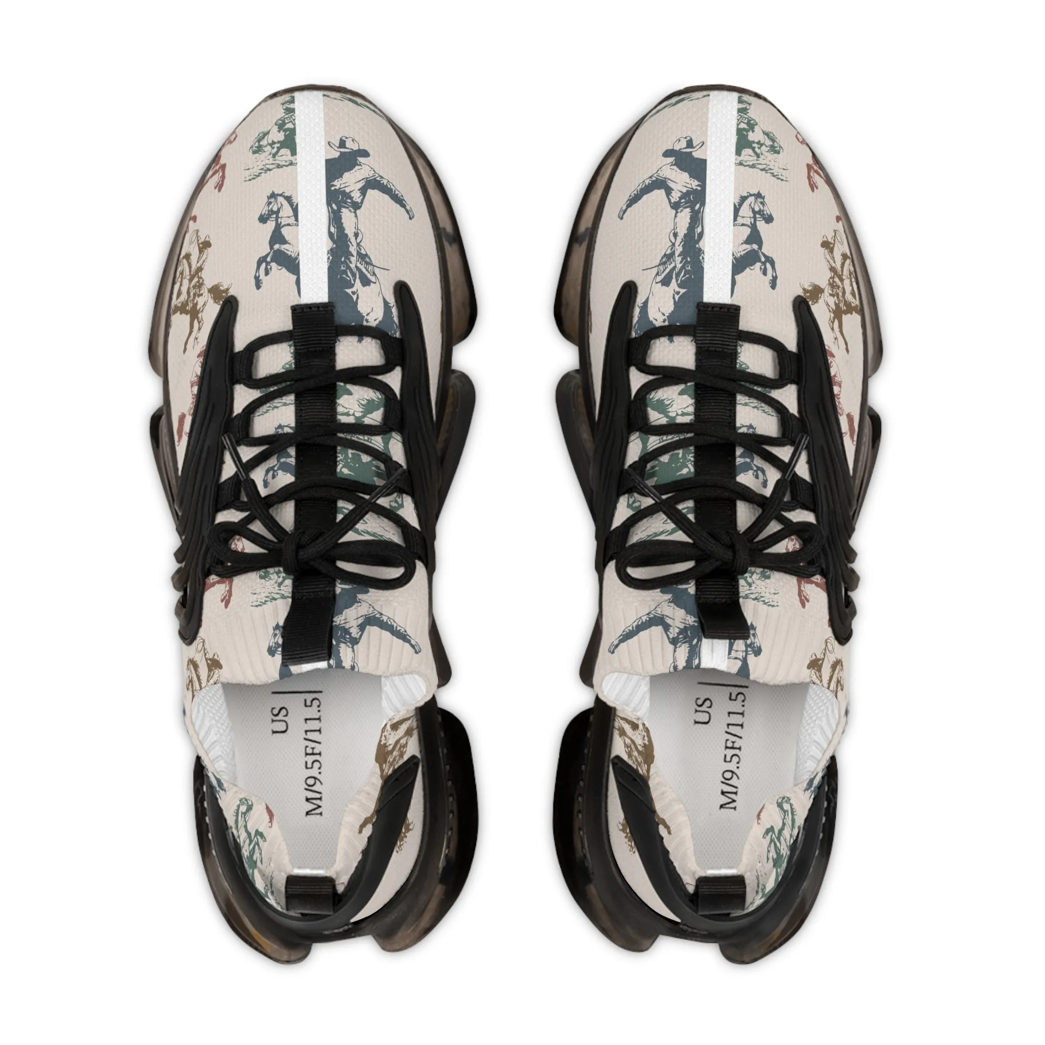 Colorful Horses Men's Mesh Sneakers