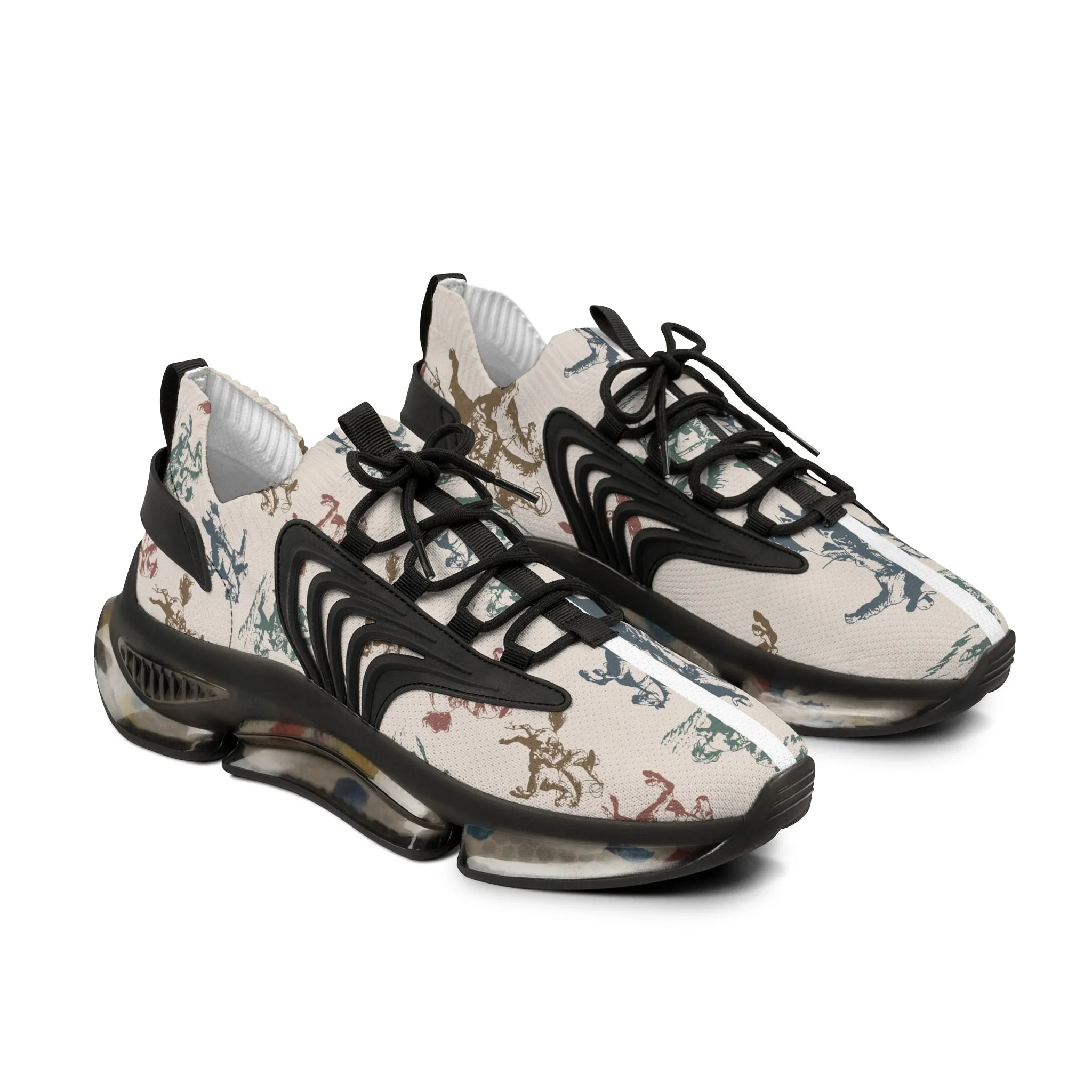 Colorful Horses Men's Mesh Sneakers