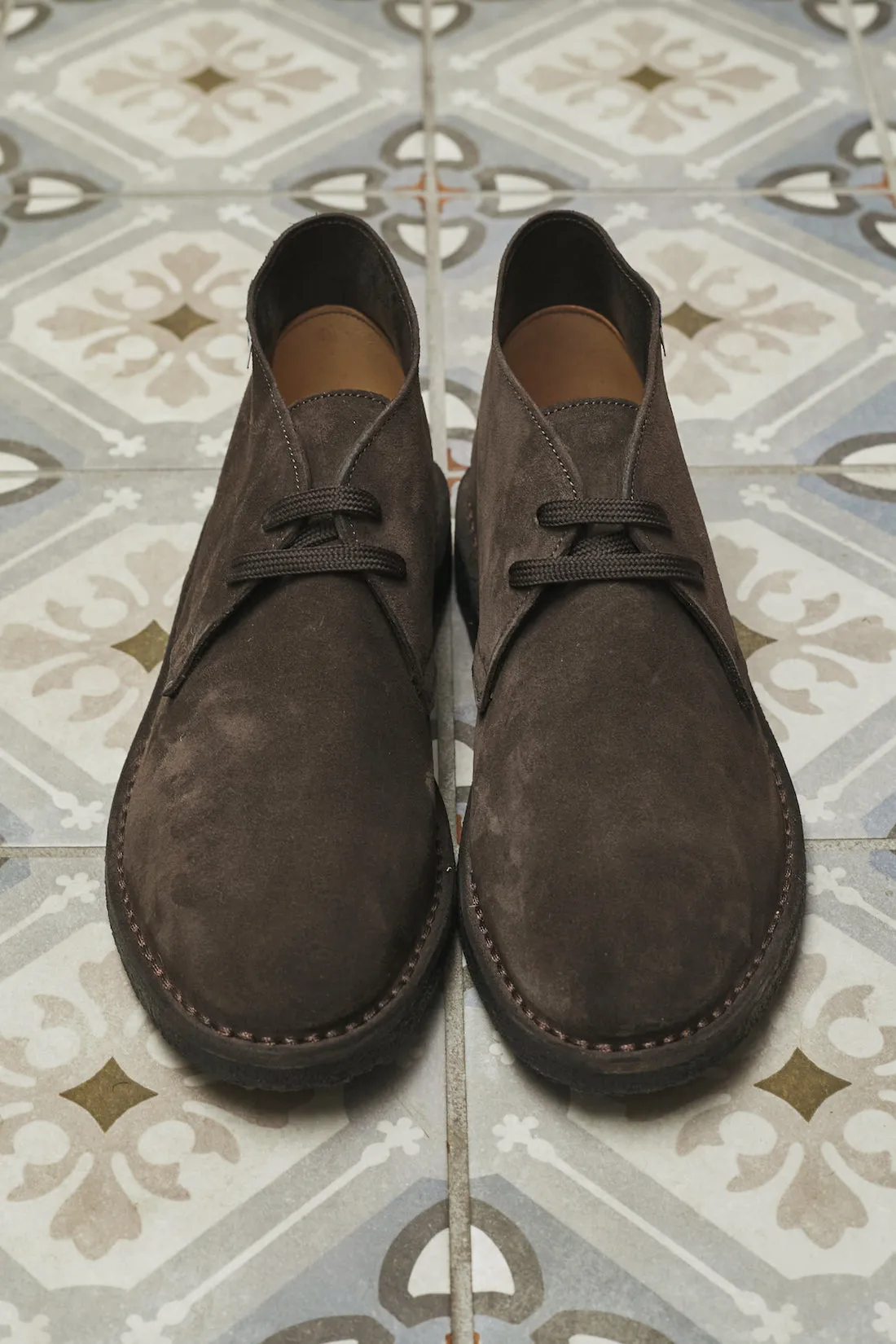 Deconstructed Suede Desert Boots