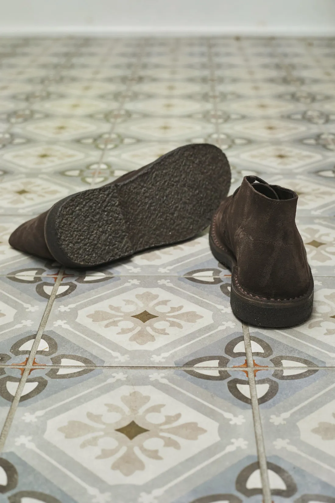 Deconstructed Suede Desert Boots
