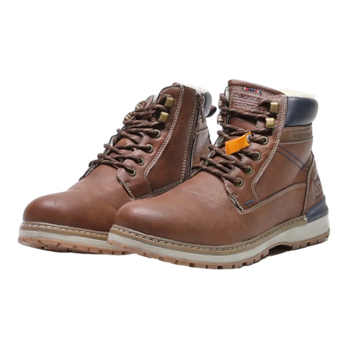 DOCKERS Chukka Boots Brown Leather Mens UK 7