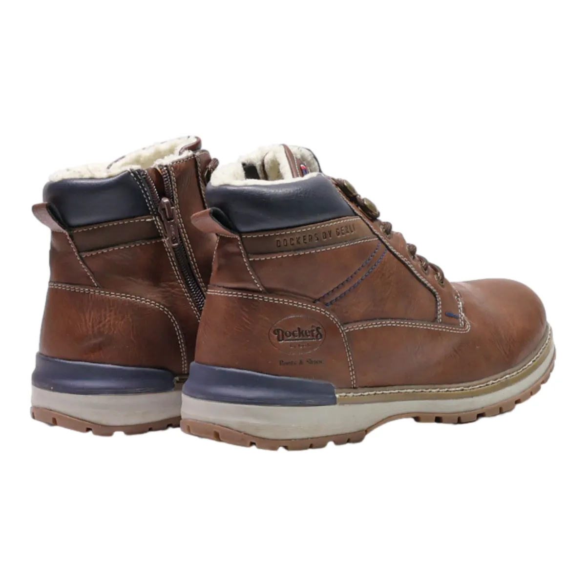 DOCKERS Chukka Boots Brown Leather Mens UK 7
