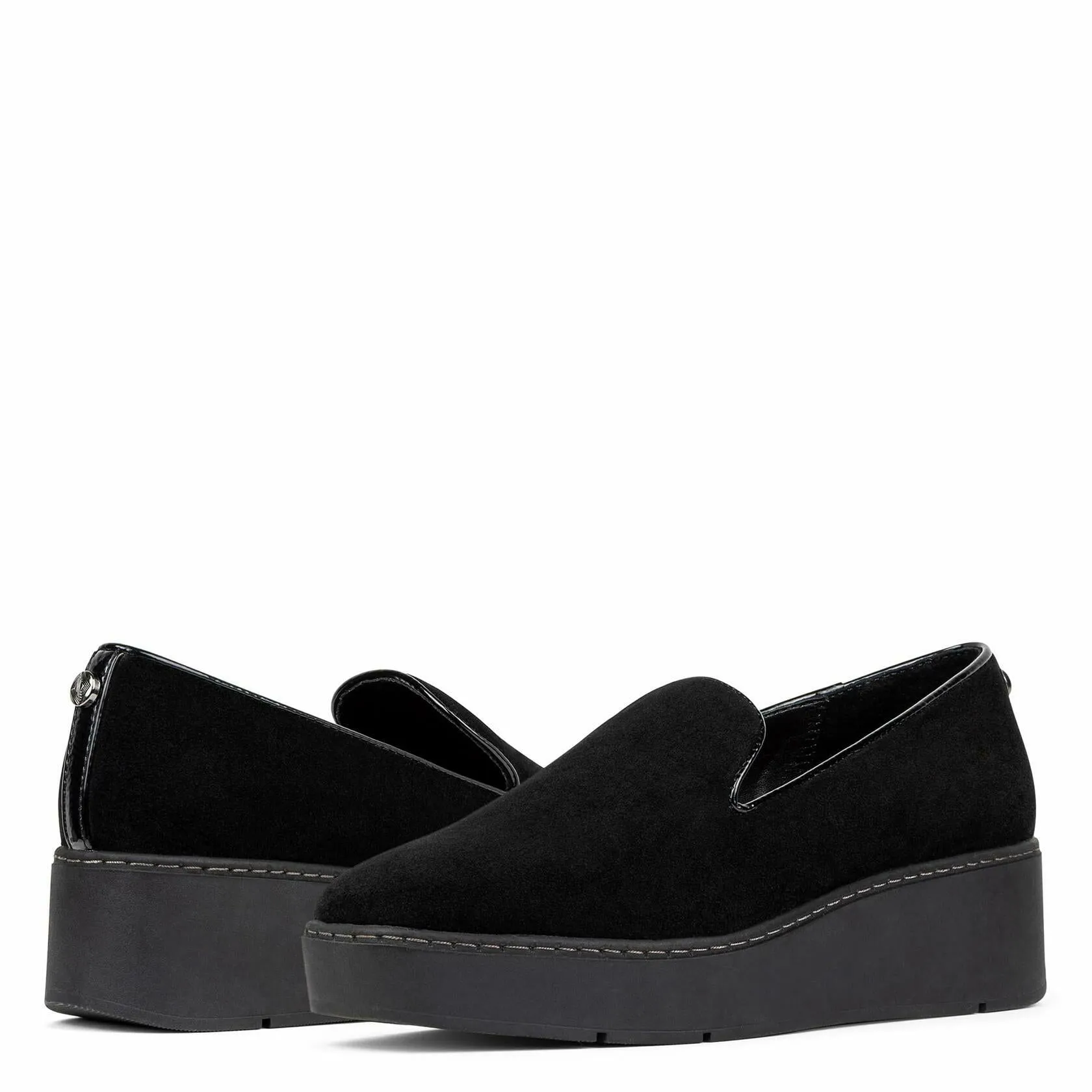 Donald Pliner Women's Witty Loafer, Black-Suede, 5.5
