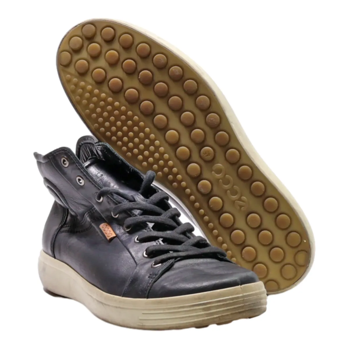 ECCO Chukka Boots Black Leather Mens UK 11