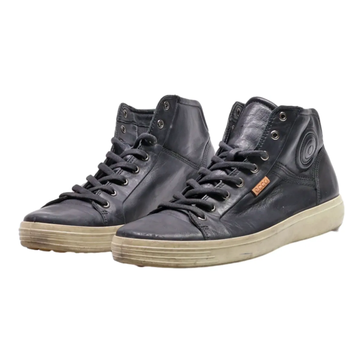 ECCO Chukka Boots Black Leather Mens UK 11