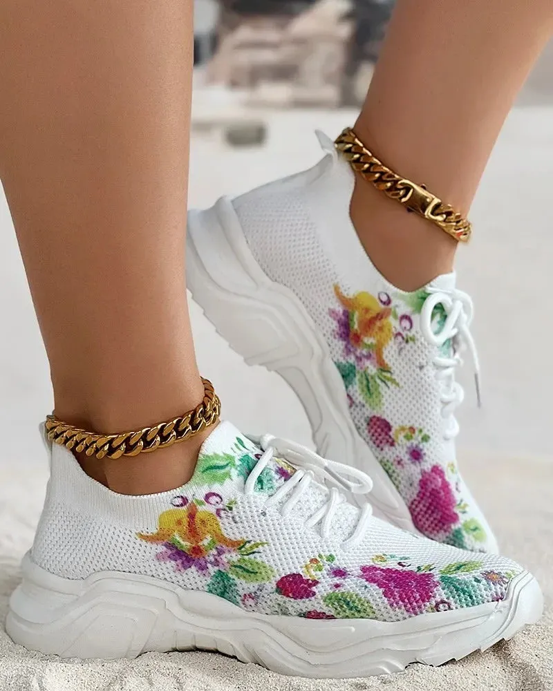 Eliana - Orthopädische Turnschuhe mit Blumenmuster