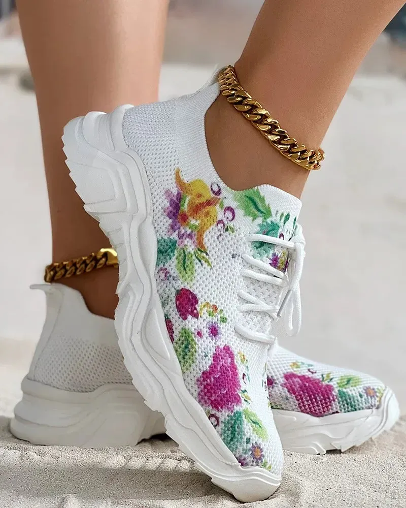 Eliana - Orthopädische Turnschuhe mit Blumenmuster