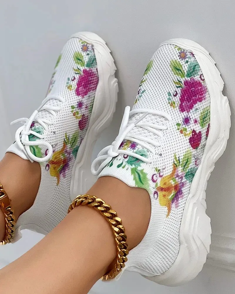 Eliana - Orthopädische Turnschuhe mit Blumenmuster