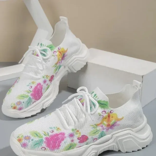 Eliana - Orthopädische Turnschuhe mit Blumenmuster