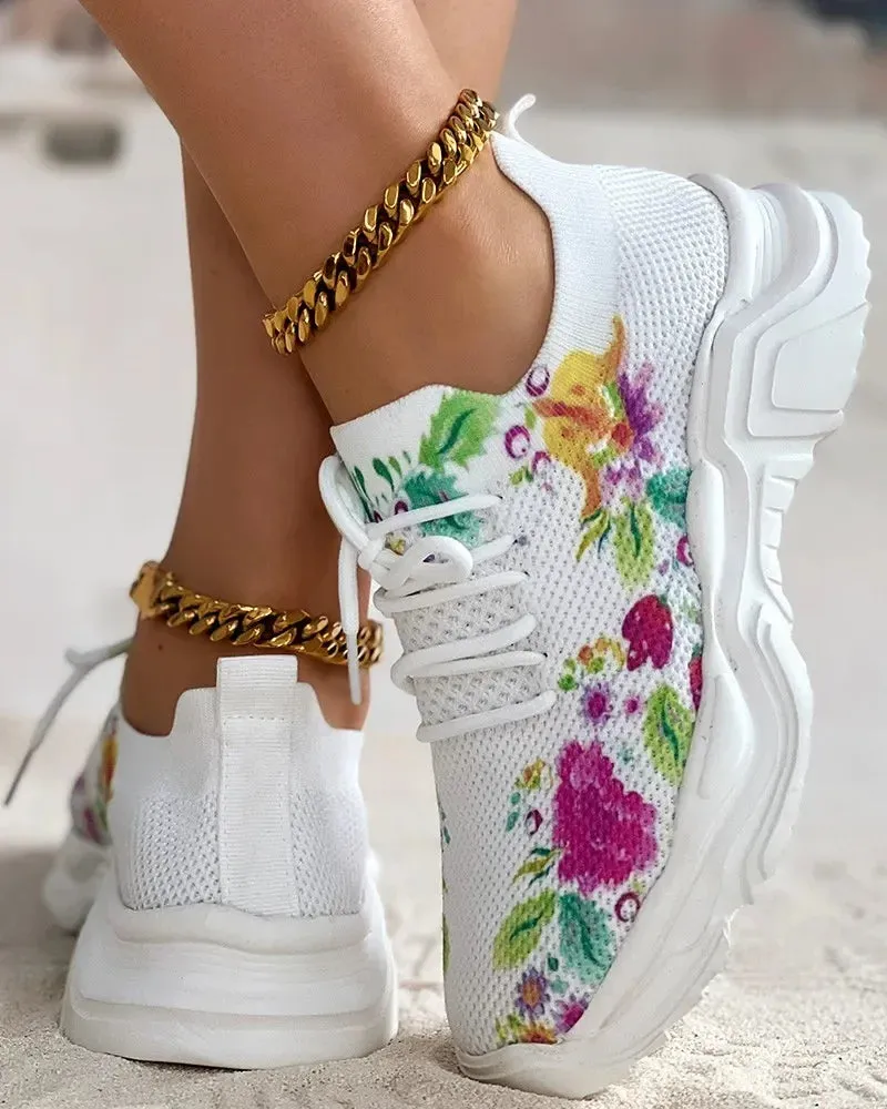 Eliana - Orthopädische Turnschuhe mit Blumenmuster