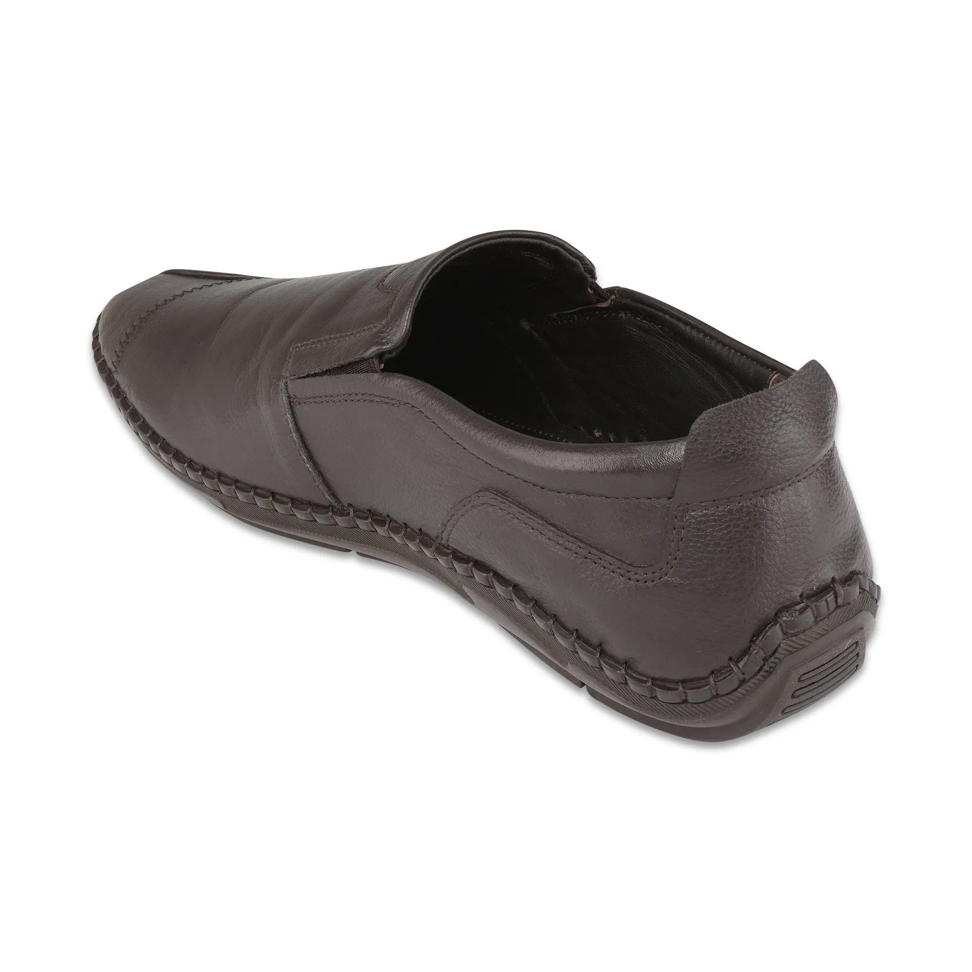 Ezok Men Brown Casual Leather Shoes For Men