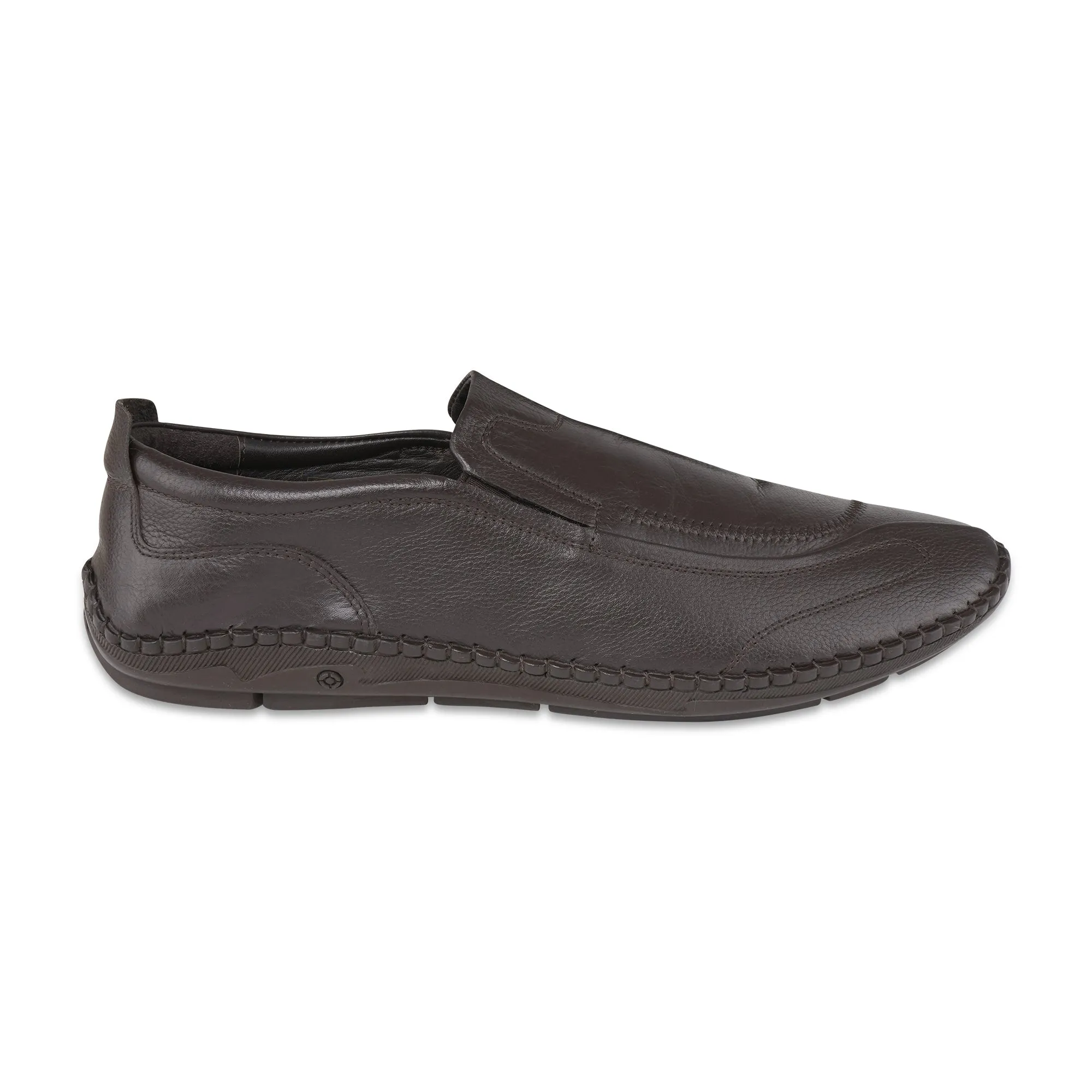 Ezok Men Brown Casual Leather Shoes For Men