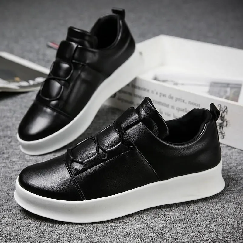 Fashionable leather loafers slip on
