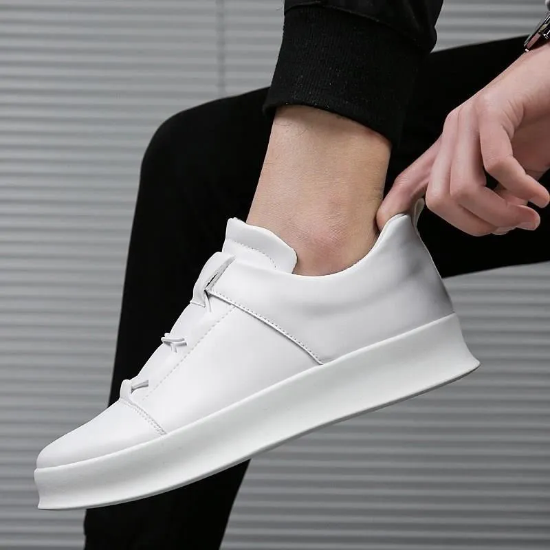 Fashionable leather loafers slip on