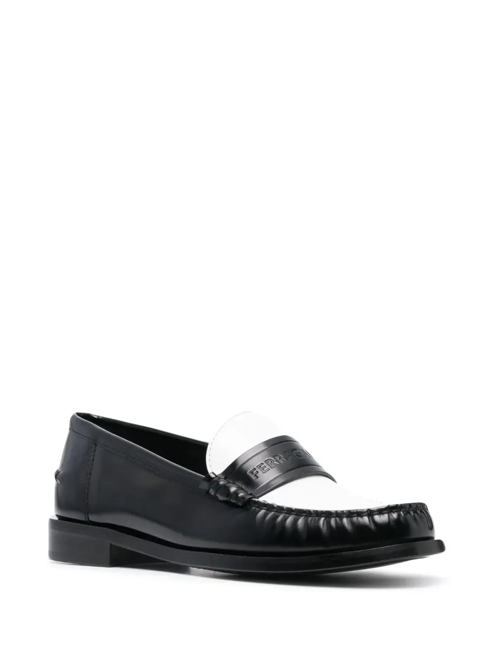Ferragamo two-tone leather loafers