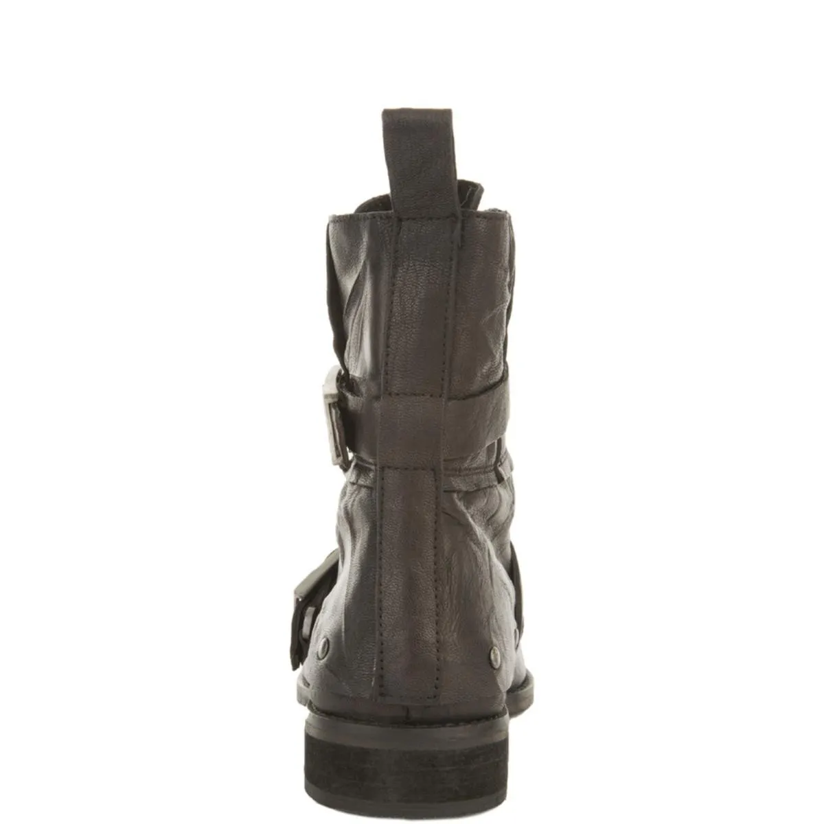 Free People Outsiders Black Moto Boots Black