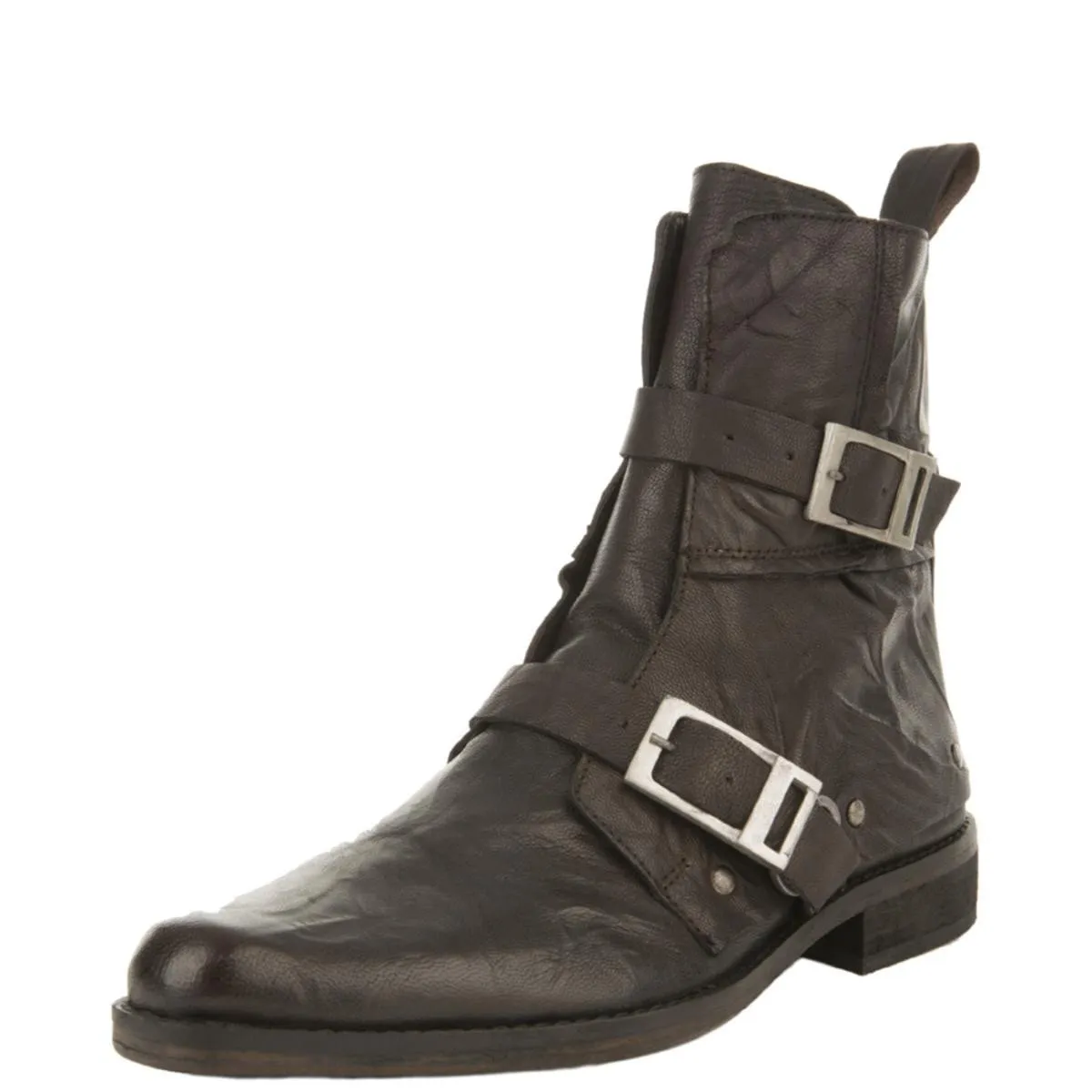 Free People Outsiders Black Moto Boots Black