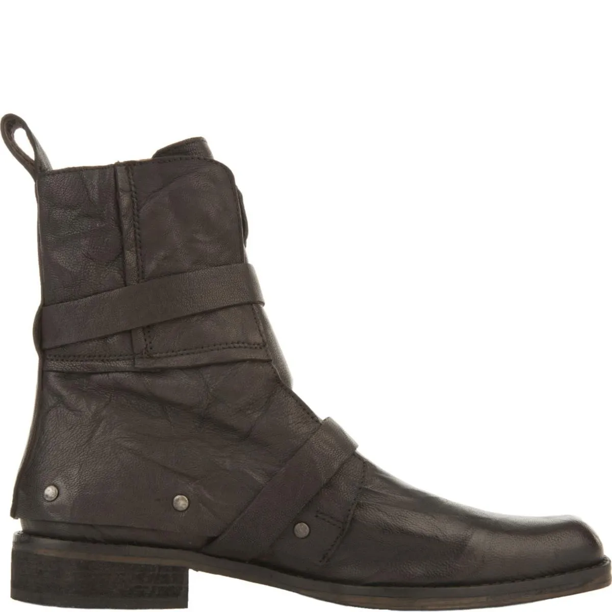 Free People Outsiders Black Moto Boots Black