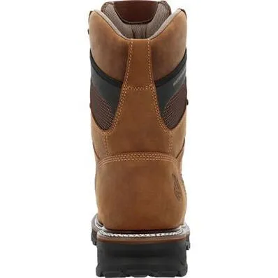 Georgia Men's LTX Logger 9" Soft Toe Waterproof Work Boot- Brown- GB00668