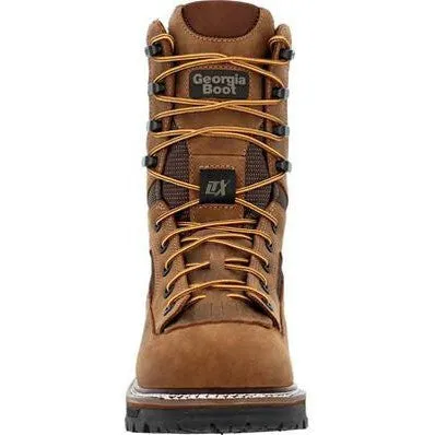 Georgia Men's LTX Logger 9" Soft Toe Waterproof Work Boot- Brown- GB00668