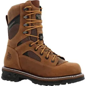 Georgia Men's LTX Logger 9" Soft Toe Waterproof Work Boot- Brown- GB00668