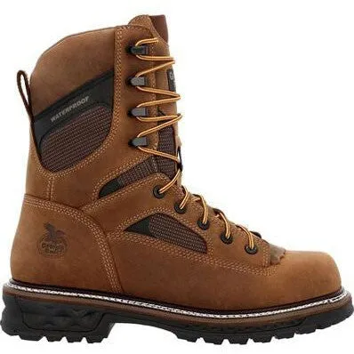 Georgia Men's LTX Logger 9" Soft Toe Waterproof Work Boot- Brown- GB00668