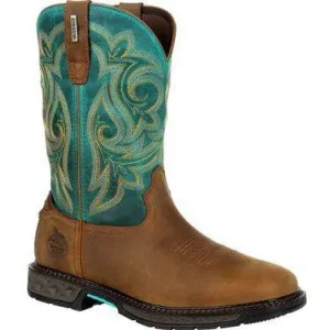 Georgia Women's Carbo Tec LT 10" Steel Toe Waterproof Zip Western Work Boot- GB00386