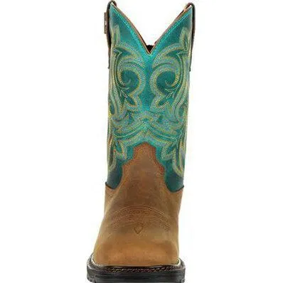 Georgia Women's Carbo Tec LT 10" Steel Toe Waterproof Zip Western Work Boot- GB00386