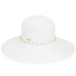 Gold Chain Paper Braided Beach Hat