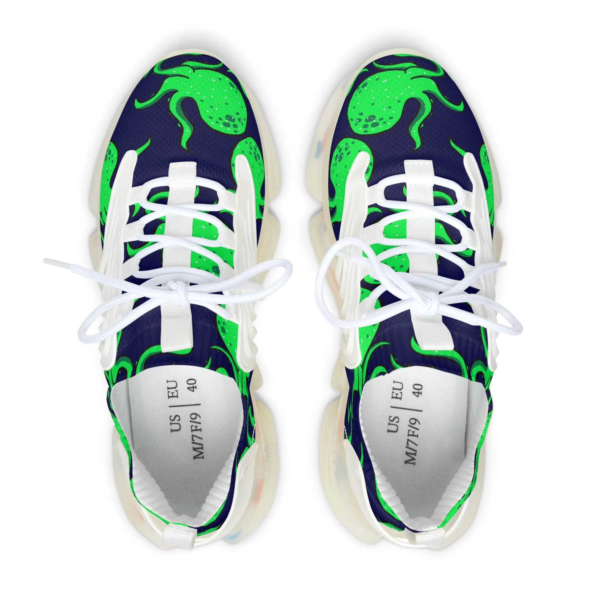 Green Octopus Women's Mesh Sneakers