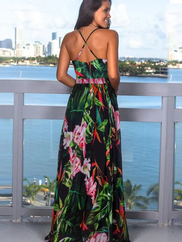 GYPSY GIRL - Printed Maxi Beach Dress