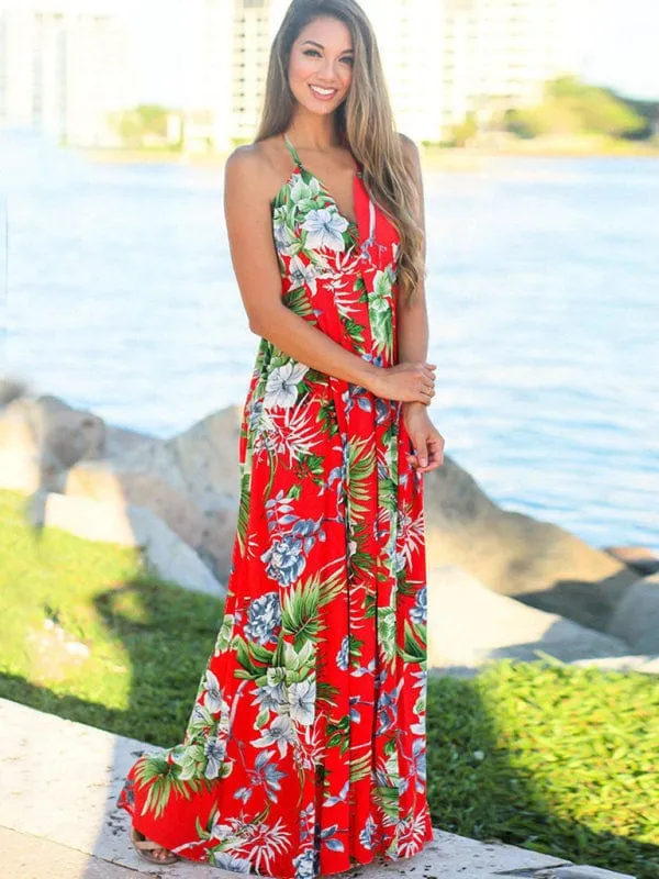 GYPSY GIRL - Printed Maxi Beach Dress