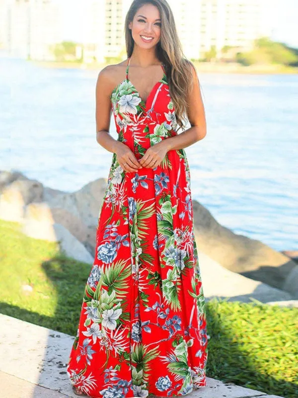 GYPSY GIRL - Printed Maxi Beach Dress