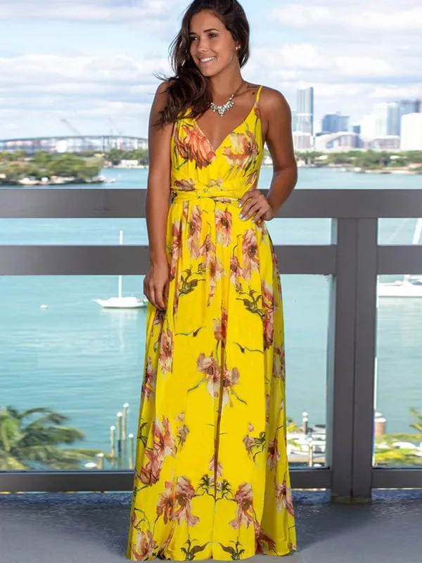 GYPSY GIRL - Printed Maxi Beach Dress