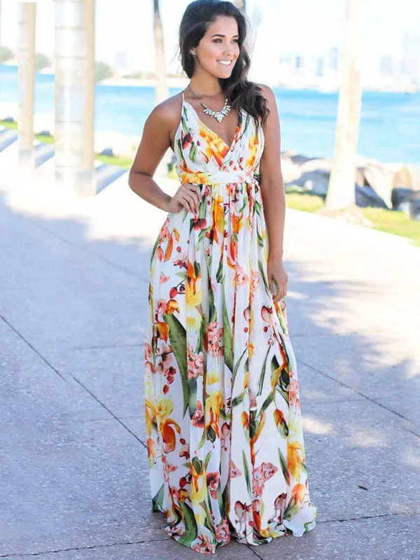 GYPSY GIRL - Printed Maxi Beach Dress