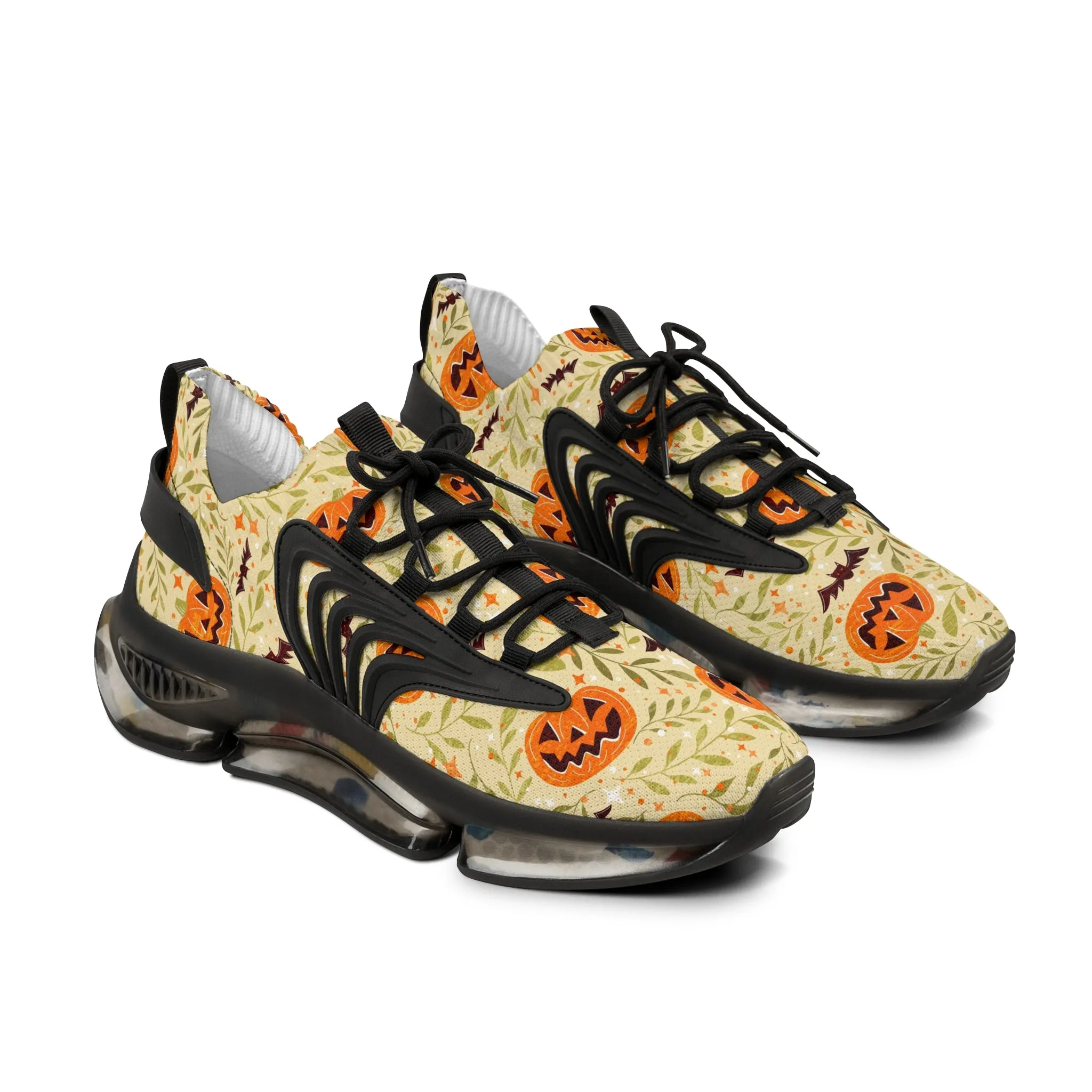 Halloween Pumpkins Men's Mesh Sneakers