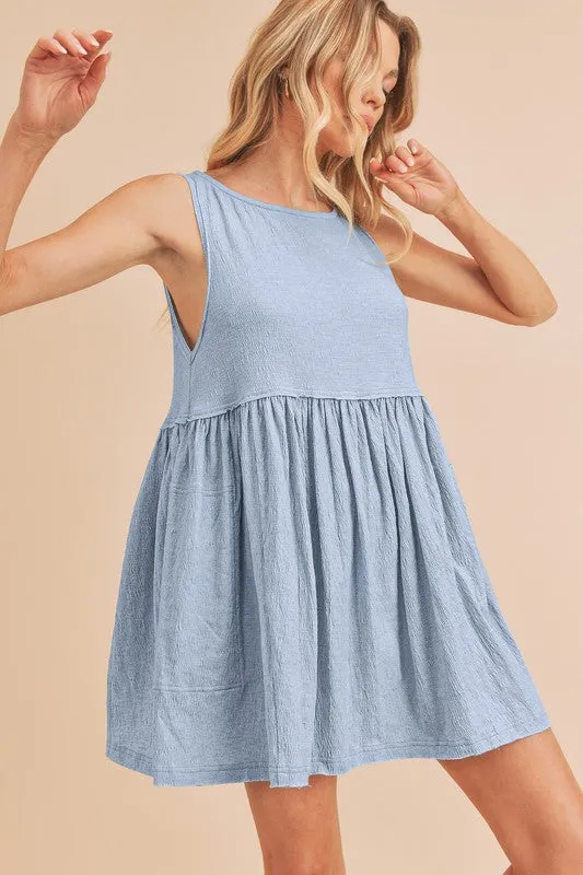 Hazel Blues® |  Aemi   Co Round Neck Mini Tank Dress