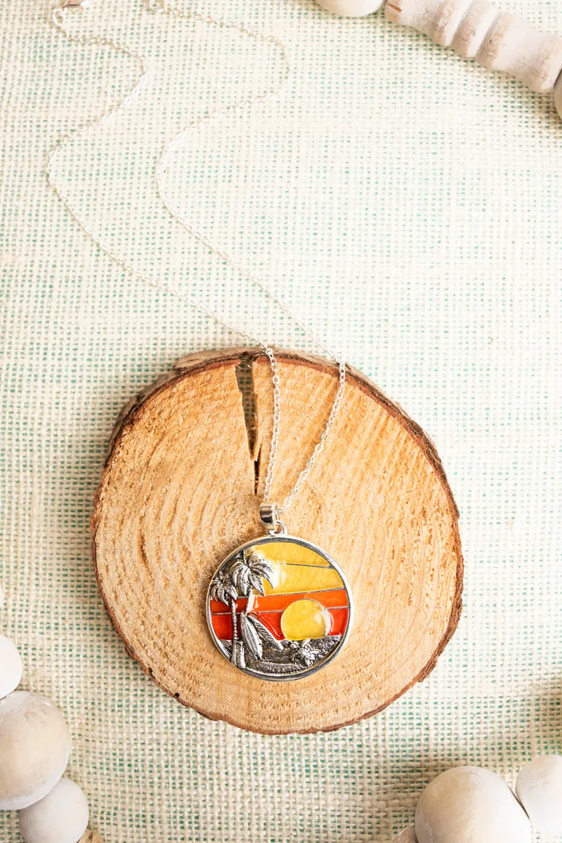 Honolulu Horizon Silvertone Necklace