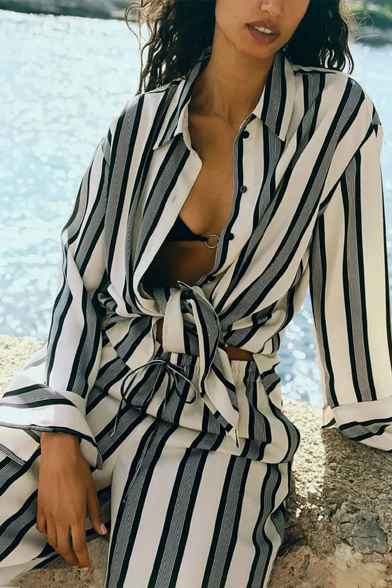 HUS1129 Coastal Breeze Striped Set