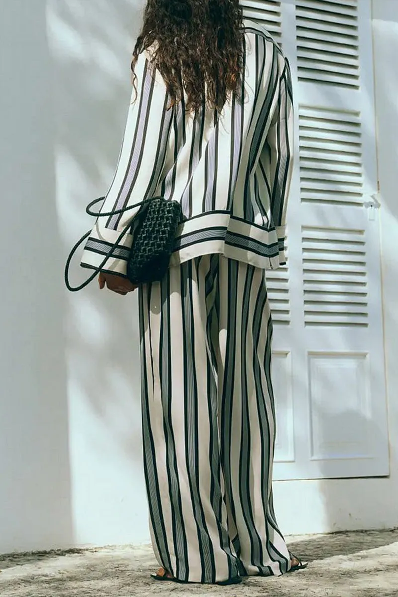 HUS1129 Coastal Breeze Striped Set