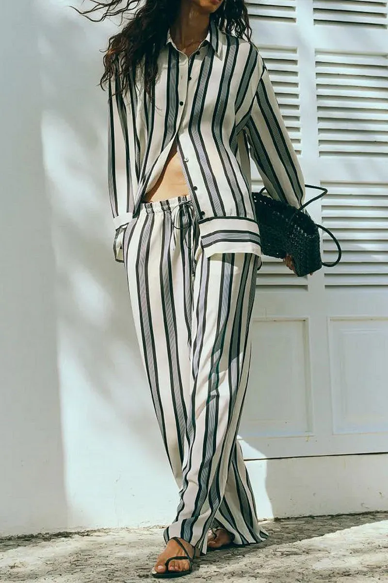 HUS1129 Coastal Breeze Striped Set