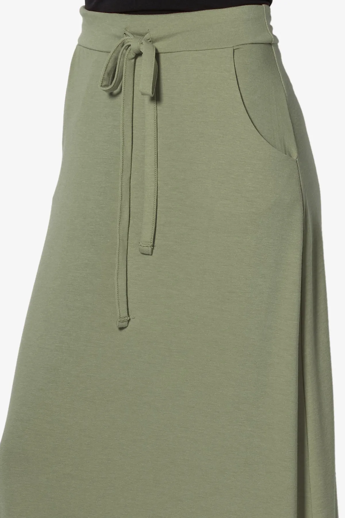 Izzie Drawstring Pocket Jersey Maxi Skirt