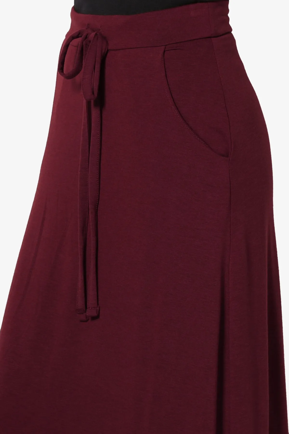 Izzie Drawstring Pocket Jersey Maxi Skirt