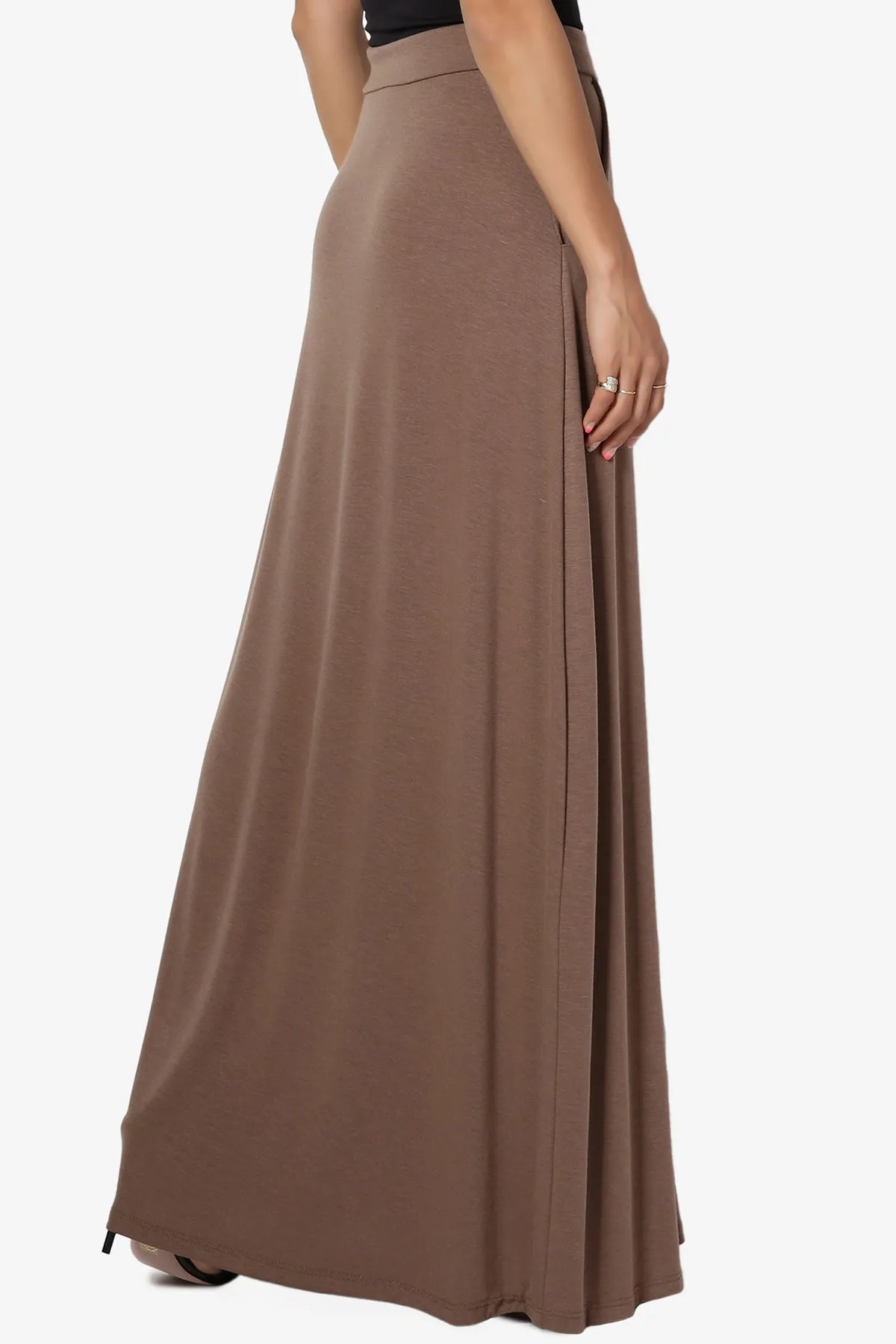 Izzie Drawstring Pocket Jersey Maxi Skirt