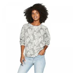 Knox Rose Women's Floral Crewneck French Terry Sweatshirt