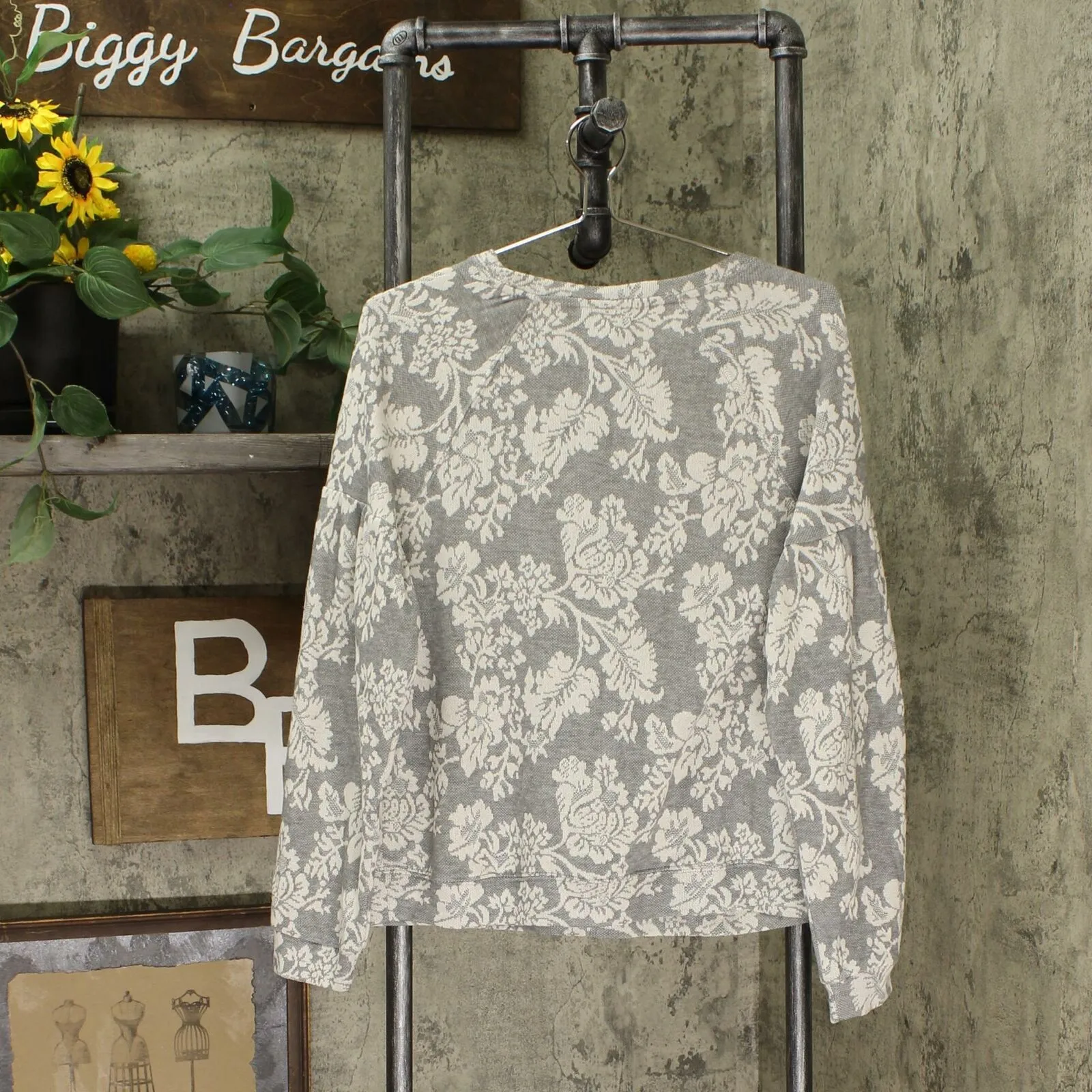 Knox Rose Women's Floral Crewneck French Terry Sweatshirt
